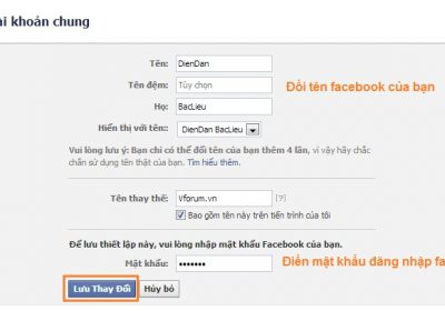 Hướng dẫn cách đổi tên facebook dễ dàng và nhanh chóng nhất