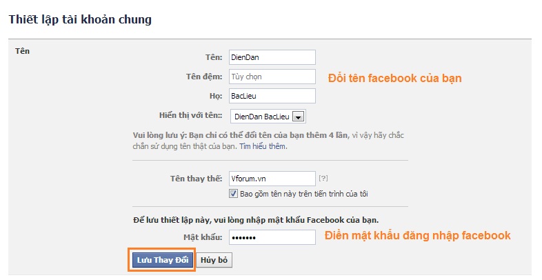 Hướng dẫn cách đổi tên facebook dễ dàng và nhanh chóng nhất
